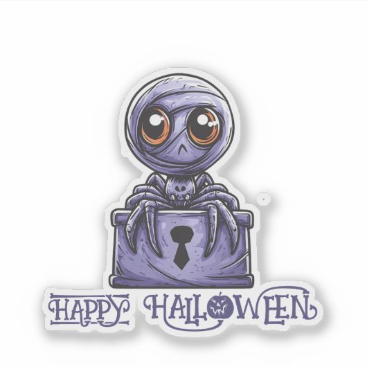 Sticker Pierre noire violette (Devant)