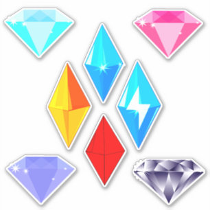 Sticker Pierres précieuses (plusieurs couleurs) Diamant él