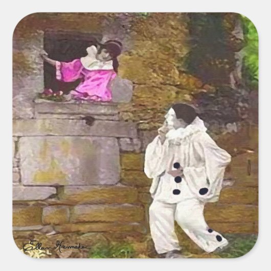 Sticker Pierrot et Columbine (Devant)