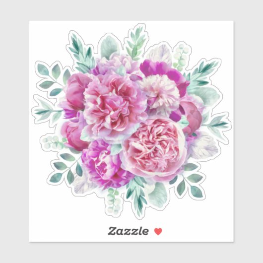 Sticker Pies rose pâle et violette (Feuille)