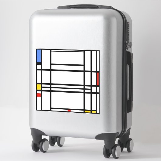Sticker Piet Mondrian, Composition 10 (Sur valise)