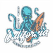 Sticker pieuvre de surf2 (Devant)