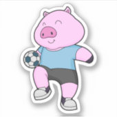 Sticker Pig Soccer joueur Soccer (Devant)