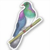 Sticker Pigeon de Kereru Wood (Devant)