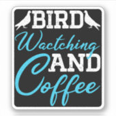 Sticker Pigeons Amour, Oiseaux À Observer Et Café (Devant)