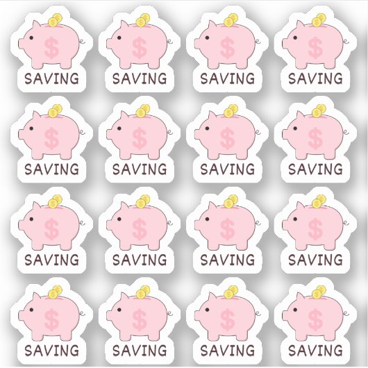 Sticker Piggy Bank Saving Tracker Bujo Planner (Devant)
