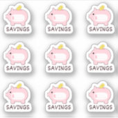Sticker Piggy Bank Saving Tracker Mini Bujo Planner (Devant)