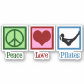 Sticker Pilates Peace Love (Devant)