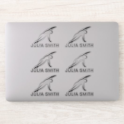 Sticker Pilates Pose Côté Pli (Ordinateur)