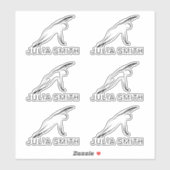 Sticker Pilates Pose Côté Pli (Feuille)