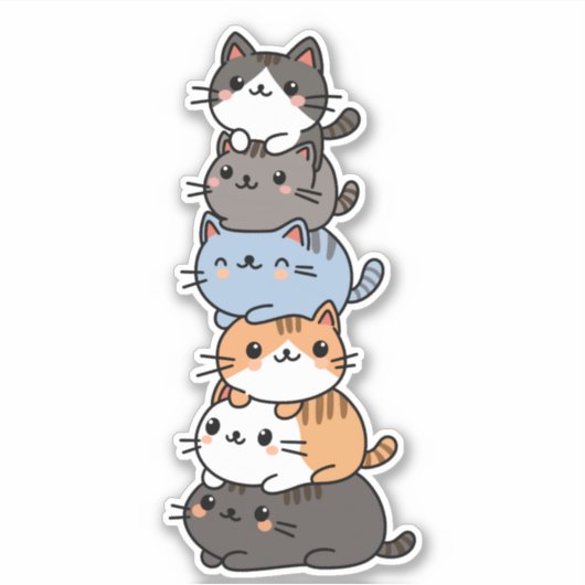 Sticker Pile De Chats (Devant)