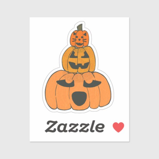 Sticker Pile de Jack (Jack o'Lanterns) (Feuille)