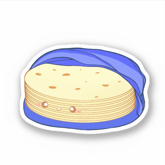 Sticker Pile de tortillas de farine (Devant)