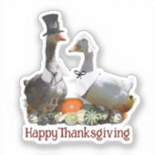 Sticker Pilgrim Goose Duck Thanksgiving  (Recto)