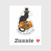 Sticker Pilgrim Le Chat Noir Action de grâce (Feuille)