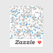 Sticker Pill Sprinkles Pattern (Feuille)