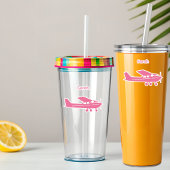 Sticker Pilote Pink Cessna Avion Nom Personnalisé Fille