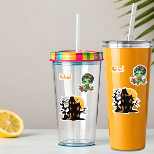 Sticker Pilote Zombie avion volant Maison drôle Halloween