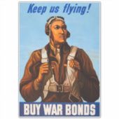 Sticker Pilotes d'aviation afro-américains de 2ÈME GUERRE  (Devant)