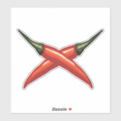 Sticker Piments rouges (Feuille)
