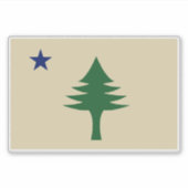 Sticker Pin et étoile 1901 drapeau de l'état du Maine (Devant)