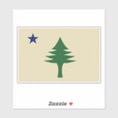 Sticker Pin et étoile 1901 drapeau de l'état du Maine (Feuille)