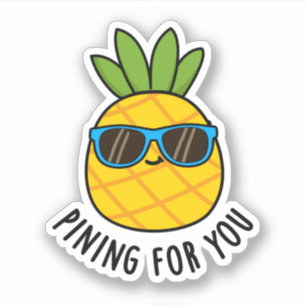 Sticker Pinceau Pour Vous Cute Pun D'Ananas