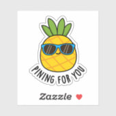 Sticker Pinceau Pour Vous Drôle Pun D'Ananas (Feuille)