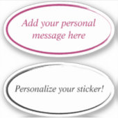 Sticker Pinceau rose et noir (Devant)