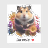 Sticker Pinces pétales - Baguette à hamster floral mignonn (Feuille)