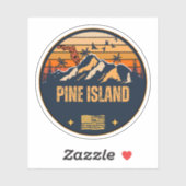 Sticker Pine Island, Floride (Feuille)