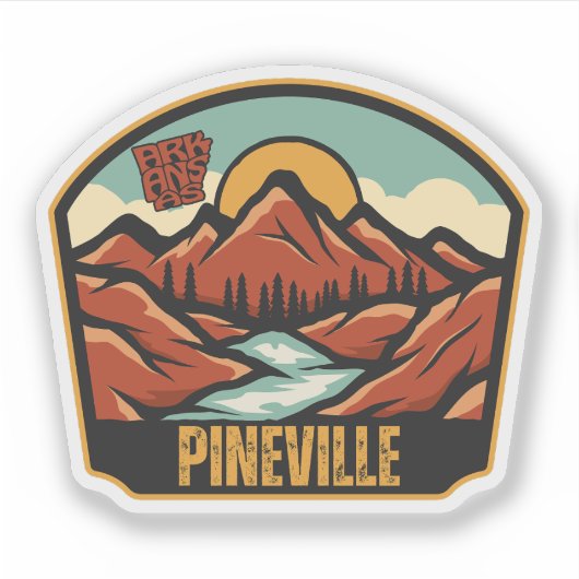 Sticker Pineville, Arkansas (Devant)