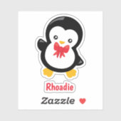 Sticker Pingouin adorable (Feuille)