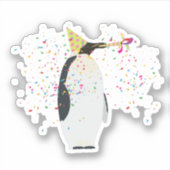 Sticker Pingouin - Animaux ayant une fête (Devant)
