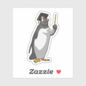 Sticker Pingouin as Teacher with Pointer (Feuille)