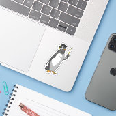 Sticker Pingouin as Teacher with Pointer (Ordinateur portable avec iPhone)