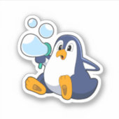 Sticker Pingouin avec bulles de savon.PNG (Devant)