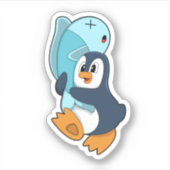 Sticker Pingouin avec poisson (Devant)
