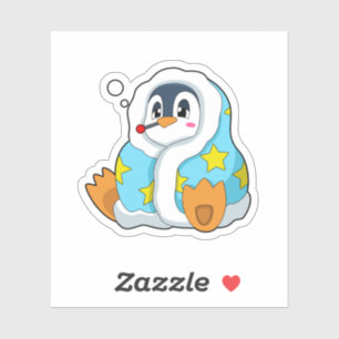 Sticker Pingouin avec thermomètre clinique