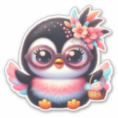 Sticker Pingouin coloré (Devant)