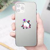 Sticker Pingouin comme Patineur Inline avec Patins Inline (Téléphone)