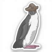 Sticker Pingouin comme pirate avec Casquette (Recto)