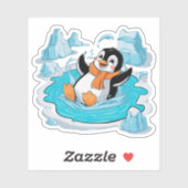 Sticker Pingouin dans la glace (Feuille)