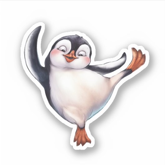 Sticker Pingouin dansant (Devant)