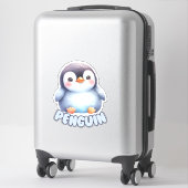Sticker Pingouin de charme - Pépinière (Sur valise)