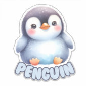 Sticker Pingouin de charme - Pépinière (Devant)