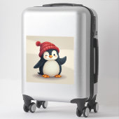 Sticker pingouin de noël (Sur valise)