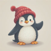 Sticker pingouin de noël (Devant)