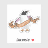 Sticker Pingouin Gentoo (Feuille)