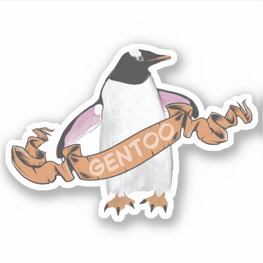 Sticker Pingouin Gentoo (Devant)